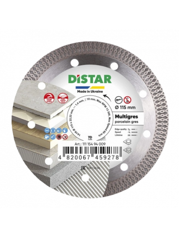 Turbo Diamond Blade 1A1R 4 1/2 inch MULTIGRES for ceramic tile and porcelain cutting